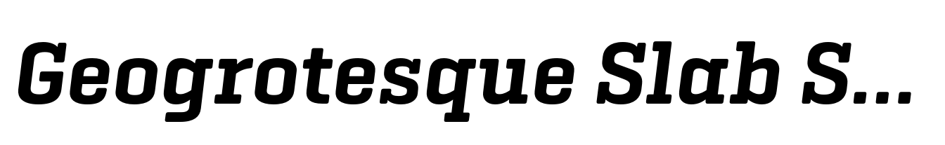 Geogrotesque Slab Semi Bold Italic